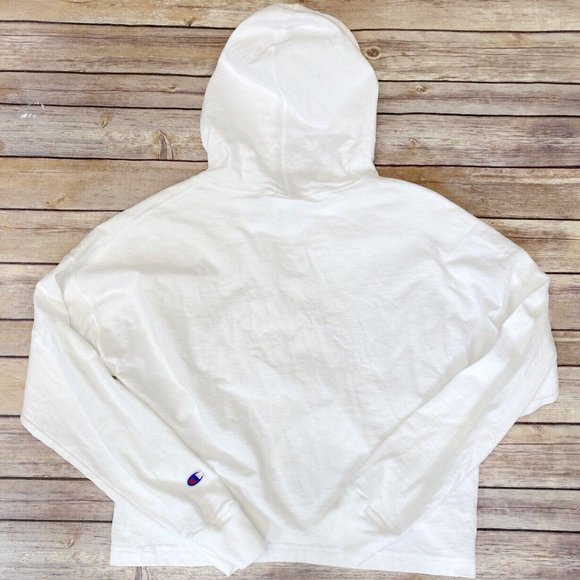 Champion Womens SummerSweat Oversized Hoodie Sweatshirt White XS - Picture 4 of 6